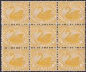 Click for more photos and details Western Australia 1899 QV Swan 2d Yellow Block of 9 Mint SG113 cat £340