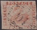 Click for more photos and details Western Australia 1860 QV Swan 2d Orange-Vermilion Imperf Used SG25 cat £85