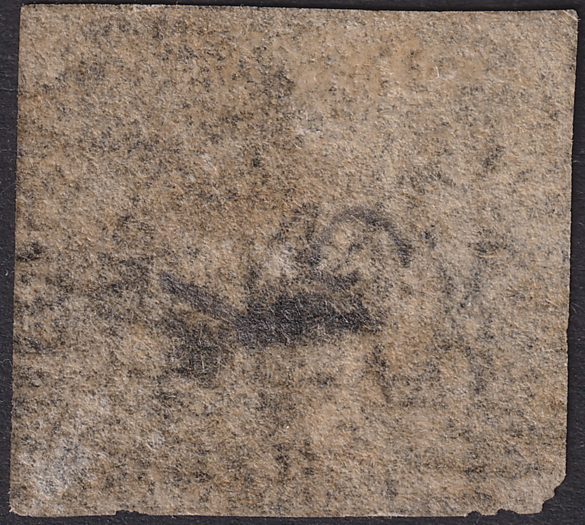 Western Australia 1854 QV Swan 1d Black Imperf Used SG1 cat £350 FAULTS