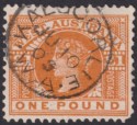 Western Australia 1905 QV £1 Orange-Brown Used KALGOORLIE SG128 cat £225