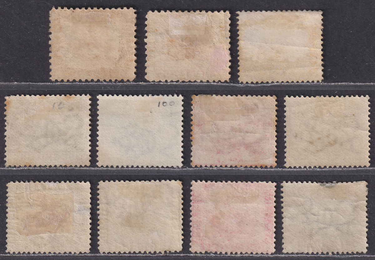 Western Australia 1882-88 QV Swan Crown CA Selection to 1sh Mint