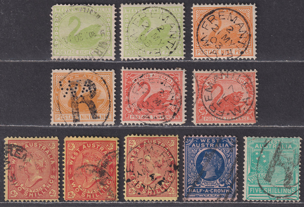 Western Australia 1902 Queen Victoria Selection to 5sh Used