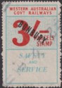 Western Australia 1961 Government Railways 3sh BUNBURY Parcels Stamp Used