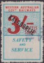 Western Australia 1961 Government Railways 3sh KALGOORLIE Parcels Stamp Used