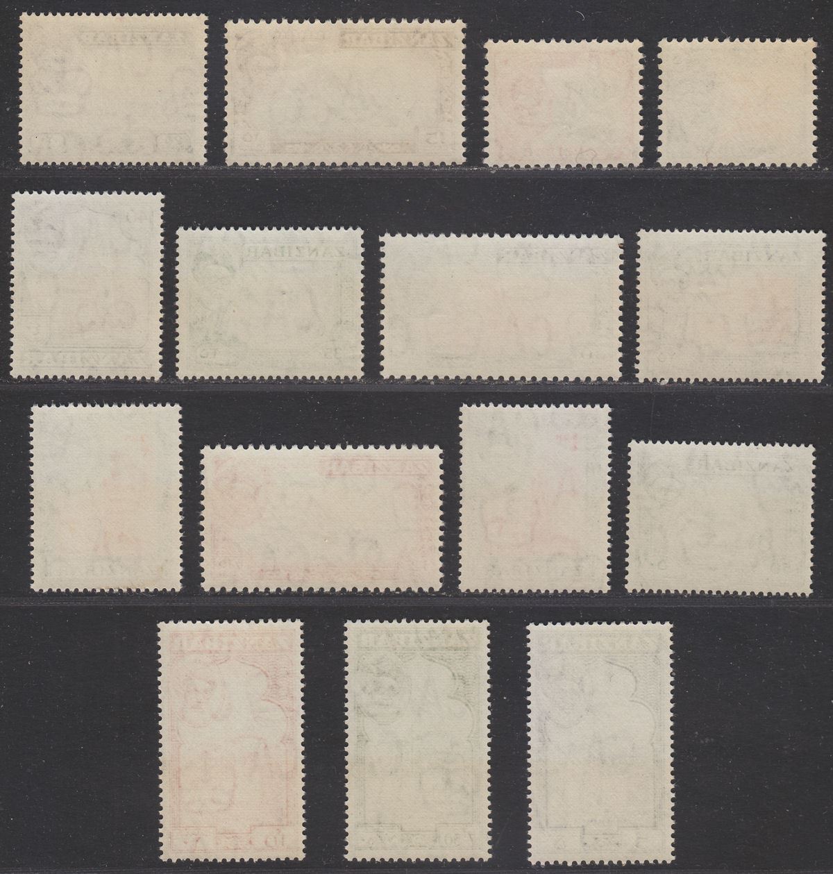 Zanzibar 1957 Sultan Kalif bin Harub Set UM Mint SG358-372 cat £55 MNH