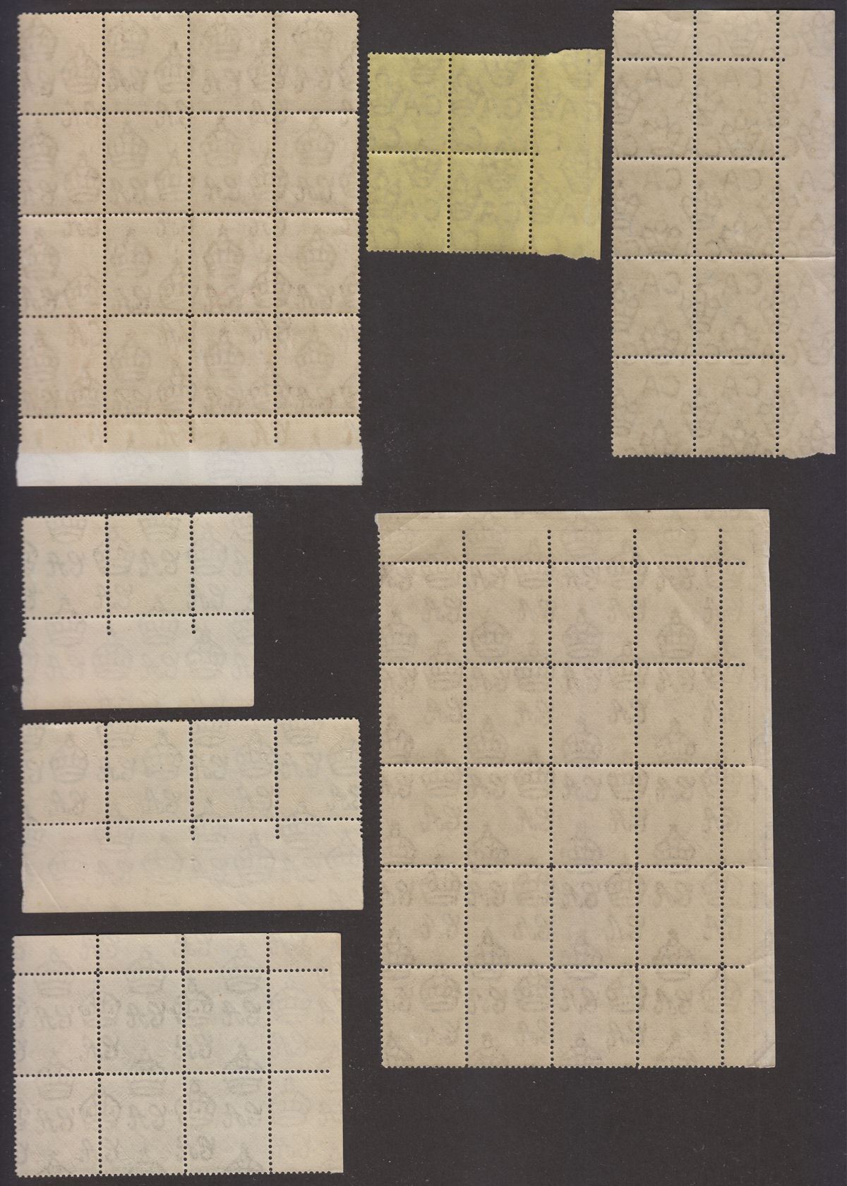 Zanzibar 1914-36 KGV era Sultan Khalifa bin Harub Block Selection to 10c Mint 