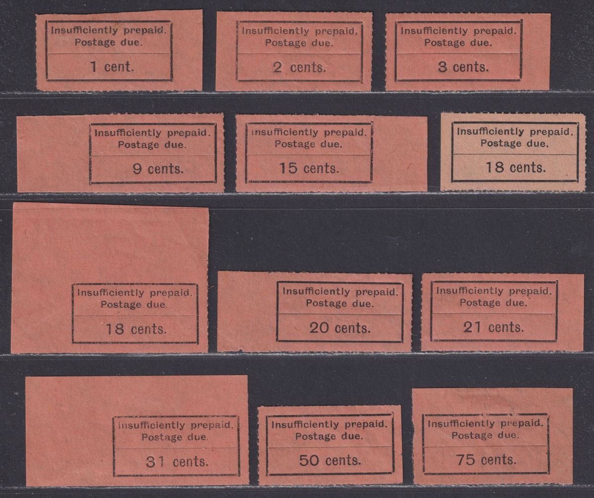 Zanzibar 1926 KGV Postage Due Part Set to 75c Unused