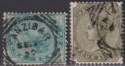 Click for more photos and details India used Zanzibar 1882 QV ½a, 4a Used w Z4 Zanzibar SQ postmark SG Z46 Z51