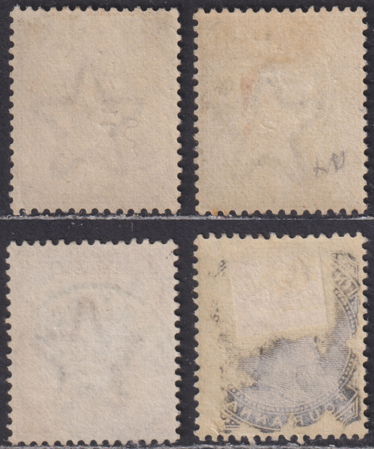 India used Zanzibar 1882 QV 1a6p 2a 4a 8a Used w Z6 Zanzibar REG postmarks c£90