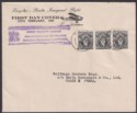 Click for more photos and details Zanzibar 1954 5c x 3 Used on First Flight Airmail Cover to Pemba
