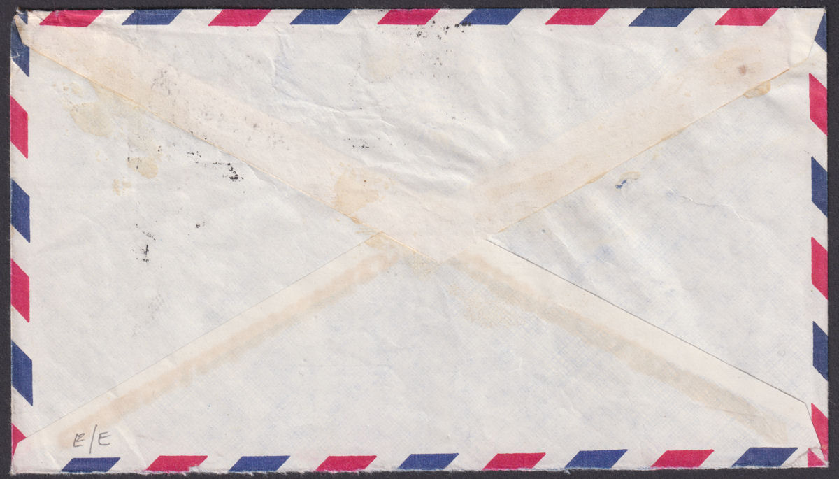 Zanzibar 1964 Jamhuri Overprint 1957 1sh, 30c Used on Airmail Cover to UK