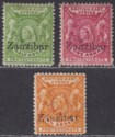 Zanzibar 1896 QV Overprint on British East Africa Part Set to 4½a Mint