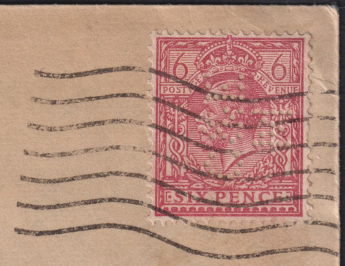 King George V 1936 6d CE&M Perfin Used on Cover London to Zanzibar