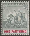 Barbados 1905 KEVII Seal of Colony ¼d Slate-Grey and Carmine Mint SG135