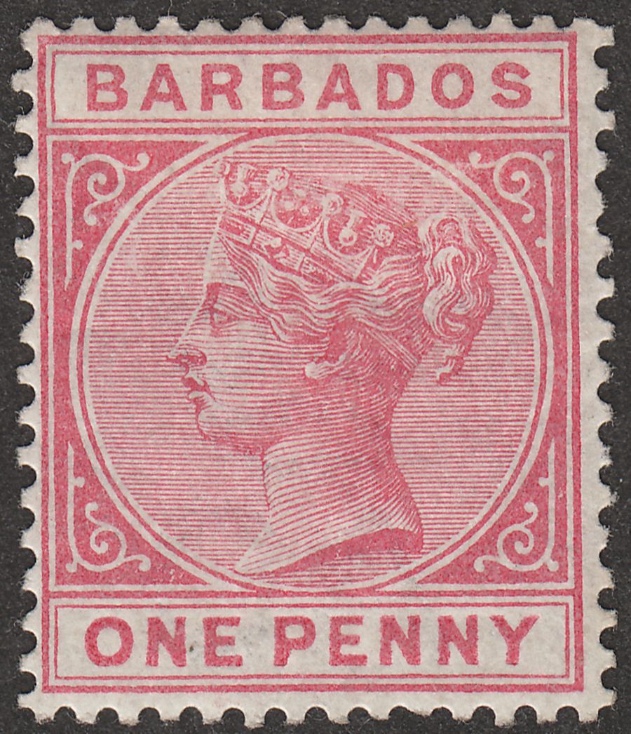 Barbados 1882 QV 1d Rose Mint SG91